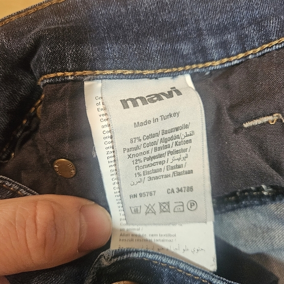 Mavi Jeans Mens 40x30 Blue Straight Leg Denim Stretch - Picture 4 of 11